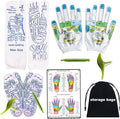 Reflexology Socks with Gloves Tools Set, Foot Massager Socks with 2pc Massage Tool, Reflexology Socks with Trigger Point Massage Tool, Socks Suitable for Men