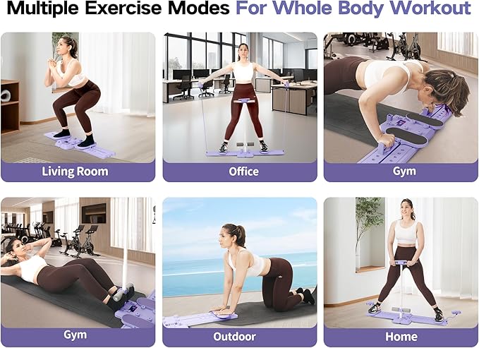 KESHWELL Ab Machine,Thigh Leg Exerciser,Sit Up Exercise Equipment for Man & Women,Pelvic Floor Exercise Devices for Home,Multifunctional Workout Equipment with Resistance Bands for Weight Loss
