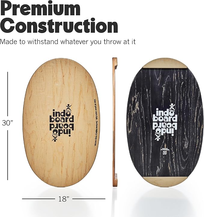 The Original Indo Board - Balance Board Trainer for Core Strength, Stability & Athletic Performance - Surfing, Skateboarding, Snowboarding, Yoga, Physical Therapy & More. Includes Board and Cushion - ROLLER NOT INCLUDED.