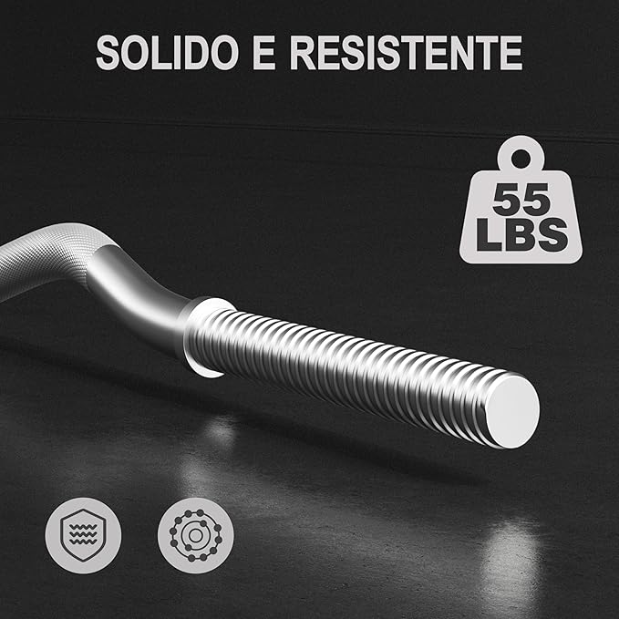 Yaheetech Barbell Set Olympic Curl Bar Weights & 2 Olympic Barbell Clamps Strength Training Bars