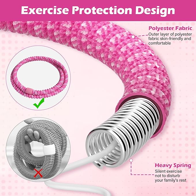 2.9 lbs Soft Fitness Infinity Hoop - Foldable Quiet Design, Gentle Fat Burning & Waist Toning, Skin-Irritation-Free, Ideal for Home/Travel/Postpartum Recovery