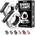 DMoose Fitness Barbell Clips 2 Inch (Pair) - Quick Release Olympic Barbell Clamps & Collars with Anti Slip TPR Grip for Secure Weightlifting and Powerlifting - Weight Clips for Bars at Home or Gym