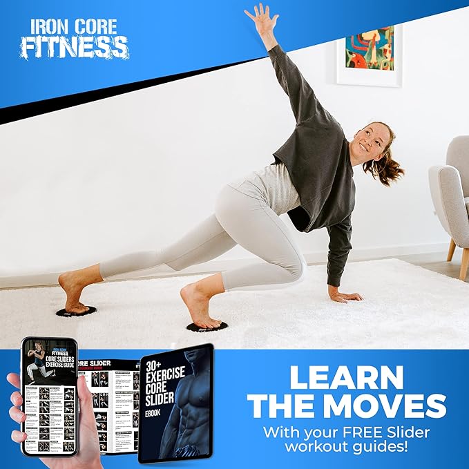 Sculpt Your Dream Glutes and Abs with Non-Slip Mini Loop Resistance Bands and Core Sliders for Working Out– Durable and Portable Equipment for Booty Gains, Core Strength, and Total Body Workouts