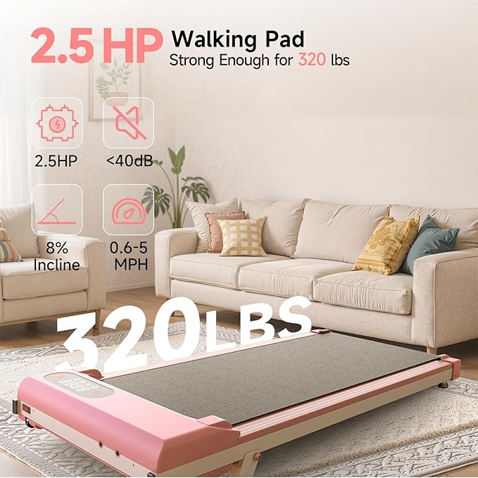 Incline Walking Pad with Handle Bars, 3.5HP Foldable Portable Treadmills for Home Office, Low Noise <40dB Under Desk Treadmill with 330LB Capacity, Wide Running Belt with Remote Control & LED Display