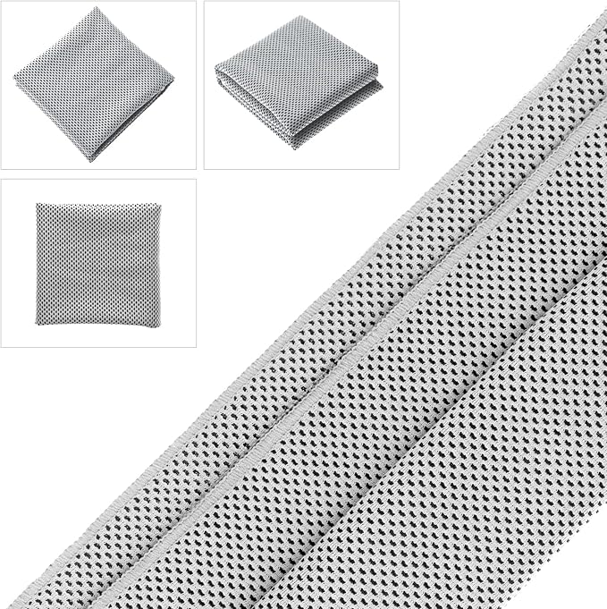 Biange Cooling Towel (Pack of 20, 40"x12") with Pouches for Sports, Workout, Fitness, Gym, Yoga, Golf, Pilates, Travel, Camping & More