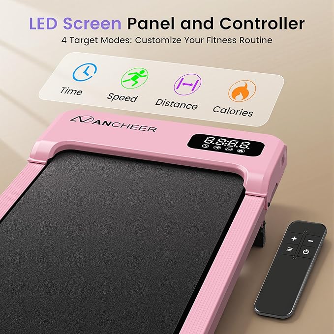 Small Walking Pad Treadmill with Incline - Under Desk Treadmills with Vibration Plate, 2.5HP Compact Portable Walking Pads with Handle Bar for Home Small Spaces, Office, Remote Control & LED Display