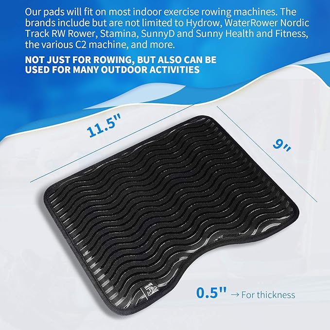 Rower Seat Pad Compatible with Concept 2 Rowing Machine - Anti Slip Rowing Machine Seat Cushion Pad Compatible with Hydrow, Concept2, Waterrower and Other Row Machines - Rower Accessories