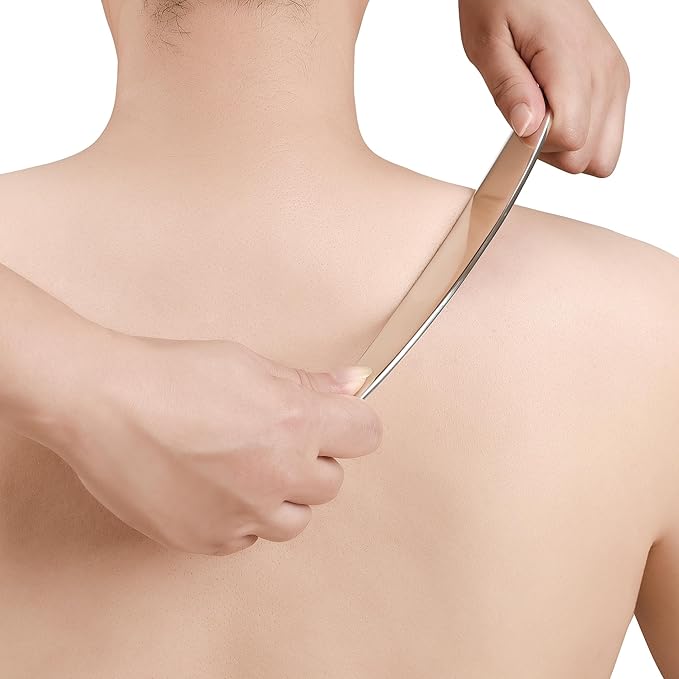 Stainless Steel Muscle Scraper Tool 6 in1 Gua Sha Facial Tools Body Gua Sha Tools Jade Stone Point Massage Tool Scraper Tool Massage Used for Face, Back, Legs, Arms,Neck,Shoulder