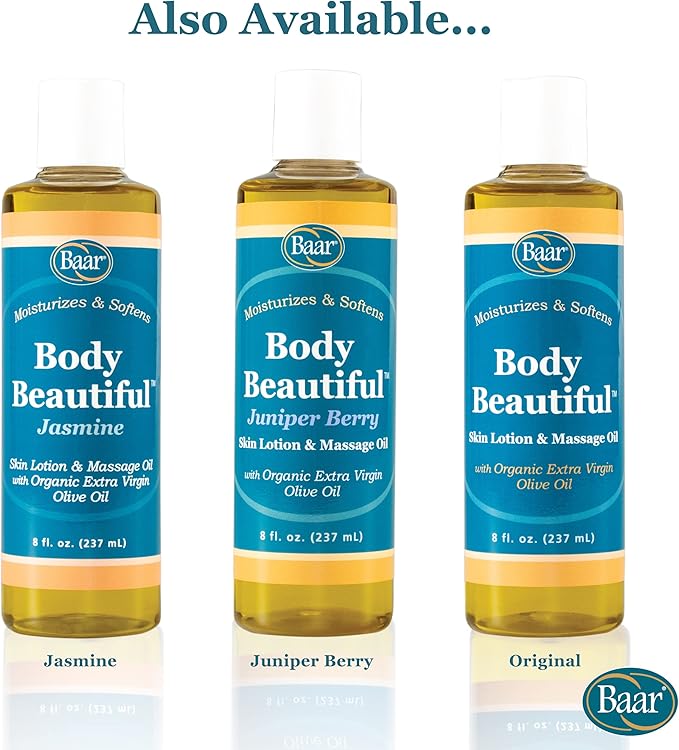Body Beautiful Lavender Skin Lotion and Massage Oil, 8 Ounces