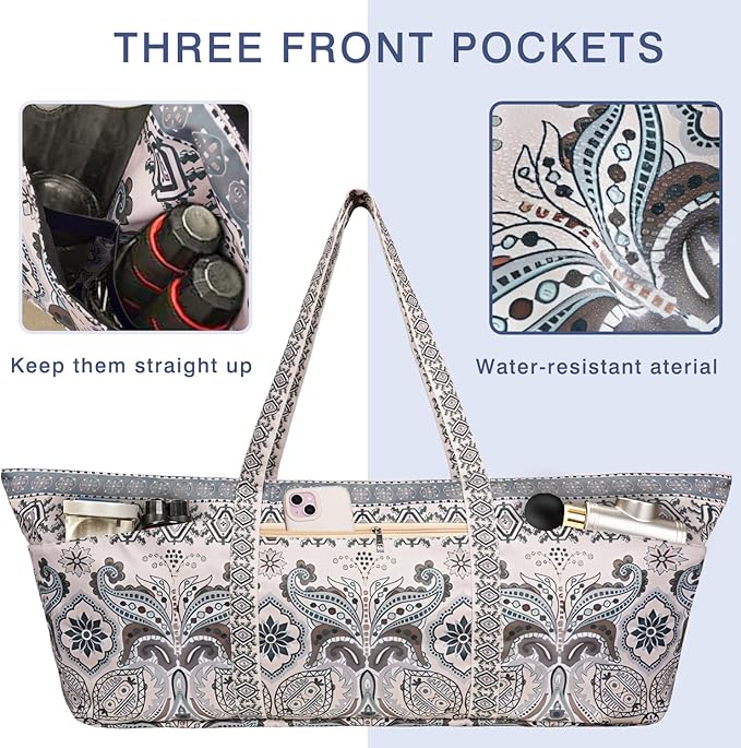 Yoga Mat Bag Yoga Mat Carrier with Shoes Compartment & Wet Pocket Pilates Bag with Zipper Pockets & Yoga Mat Holder Strap Yoga Bags and Carriers Fits All Your Stuff