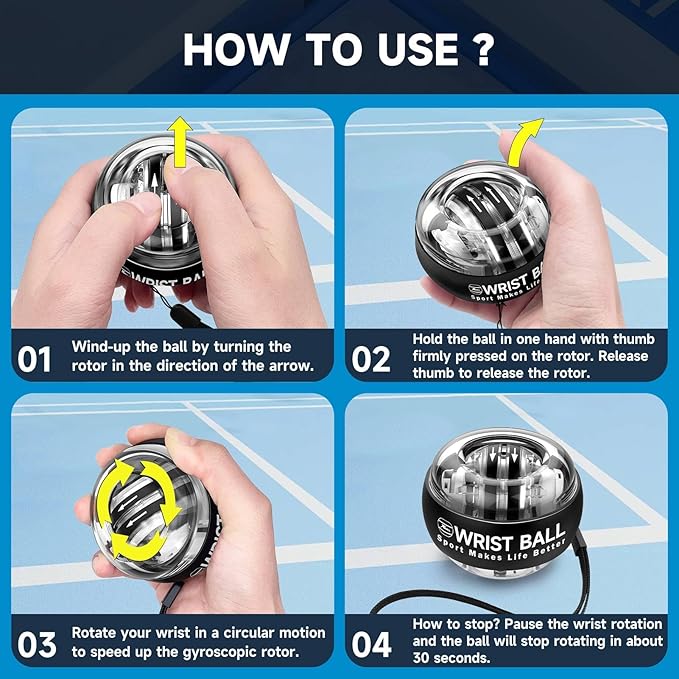 XMALL Wrist Ball,Used for Wrist Exercises,Strengthen Arms, Fingers, Grip and Muscles
