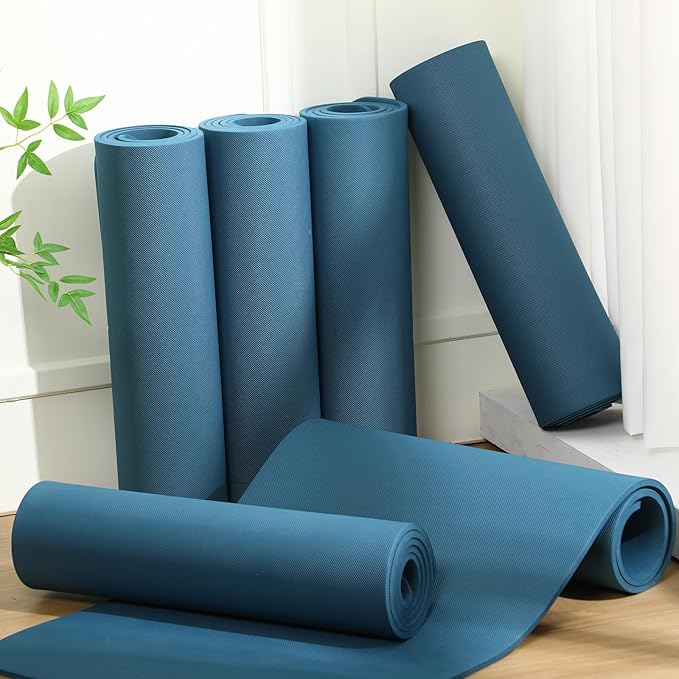 Timgle 6 Pcs 10mm Thick Yoga Mat Bulk, 68 x 24 Inches, Anti-slip Tear-resistant Exercise Mat Adult Kids Gym Mats for Fitness, Stretching, Workout and Studio, Outdoor Yoga, Pilates