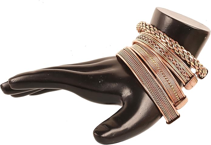 Copper Bracelet Tibetan Style. Hand Forged with Solid and High Gauge Copper Jewelry Cuff for Women Men. Combo of Different Designs