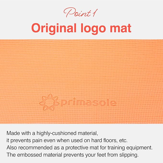 Primasole Yoga Mat with Carry Strap for Yoga Pilates Fitness and Floor Workout at Home and Gym Non-slip 9 colors