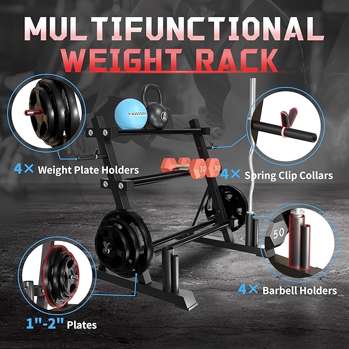 FONBEAR 3-Tier Dumbbell Rack, 1200LB Capacity Weight Rack Stand for Home Gym, Heavy-Duty Storage Rack for Dumbbells Kettlebells & Weight Plates