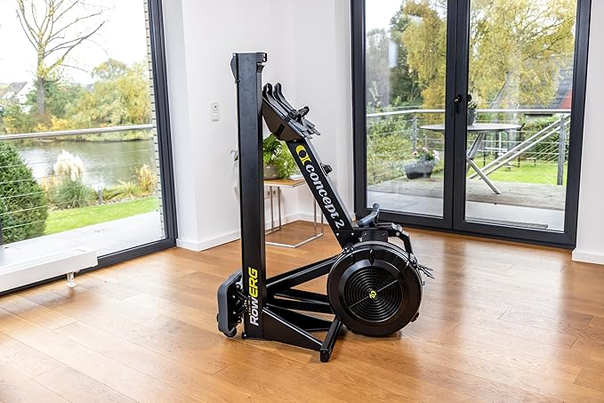 Concept2 RowErg Indoor Rowing Machine - PM5 Monitor, Device Holder, Adjustable Air Resistance, Easy Storage