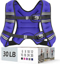 Weighted Vest for Women & Men with Reflective Stripe and Adjustable Buckle, Comfortable & Durable Rucking Vest for Walking, Running & Strength Training