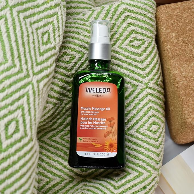 Weleda Arnica Muscle Massage Oil, 3.4 Fluid Ounce, Plant Rich Massage Oil with Birch, Sunflower and Olive Oils