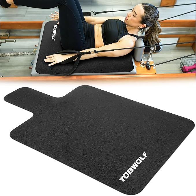 Pilates Reformer Mat Towel - 39in x 24in Non-Slip Suede Pilates Reformer Mat Cover for Pilates Enthusiast to Practice, Lightweight - Soft Surface - Silicone-Backing, Sweat-Wicking, Quick-Drying