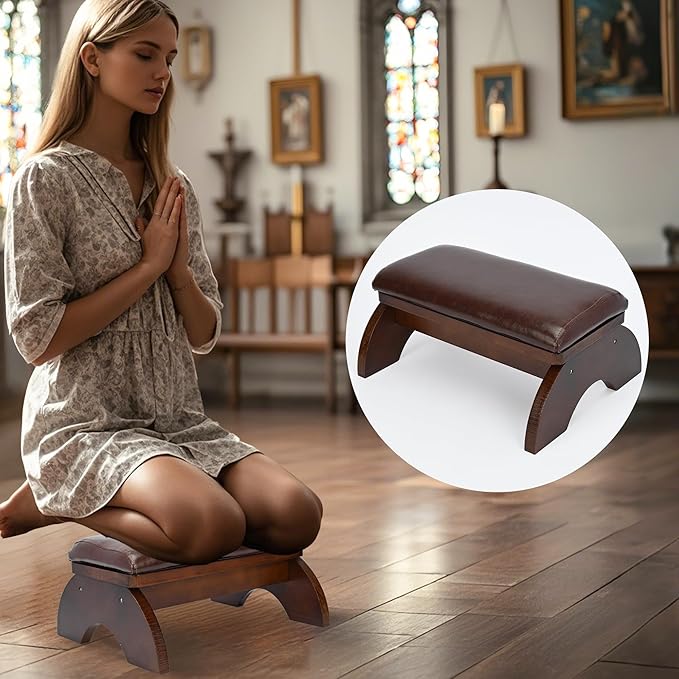 Kneelers for Praying, Prayer Bench with Thick Prayer Kneeling Pad for Kneeling at Home,2 in 1 Kneeling Stool, Prayer Kneeler