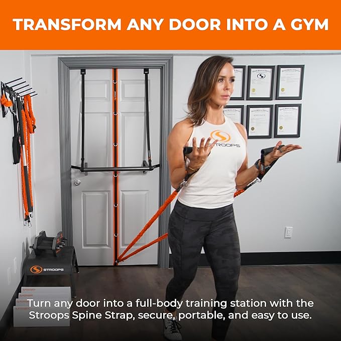 Stroops Spine Strap Door Anchor for Slastix Resistance Bands | Provides Multiple Anchor Points for Strength Training and Versatile Home Workouts