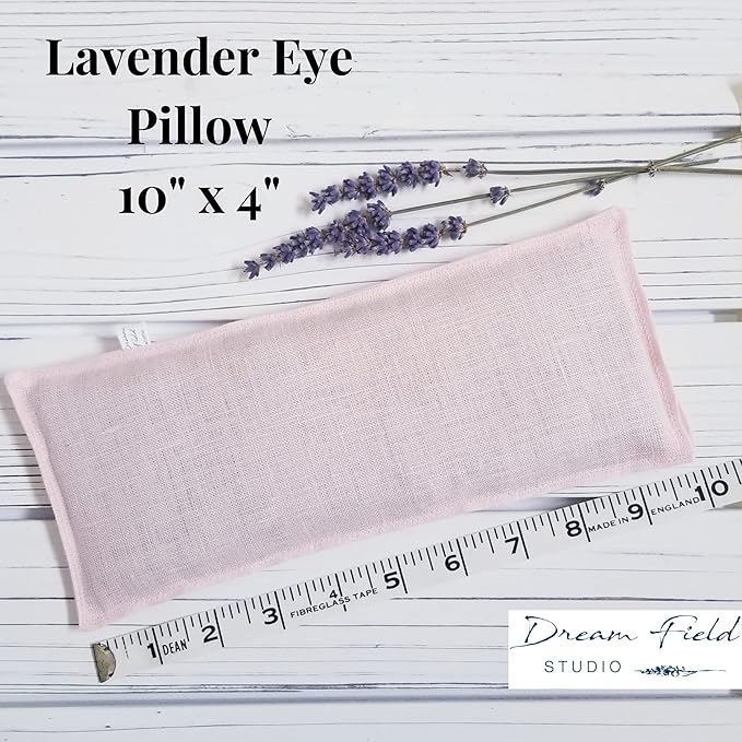 Lavender Eye Pillow with Washable Cover – Handmade Aromatherapy Eye Mask | Lavender Dotted Spa Print