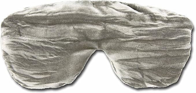 Handmade Weighted Sleep Eye Mask Yoga Pillow - Flax Seed Fill - Unscented - Silver - TEMF-SV