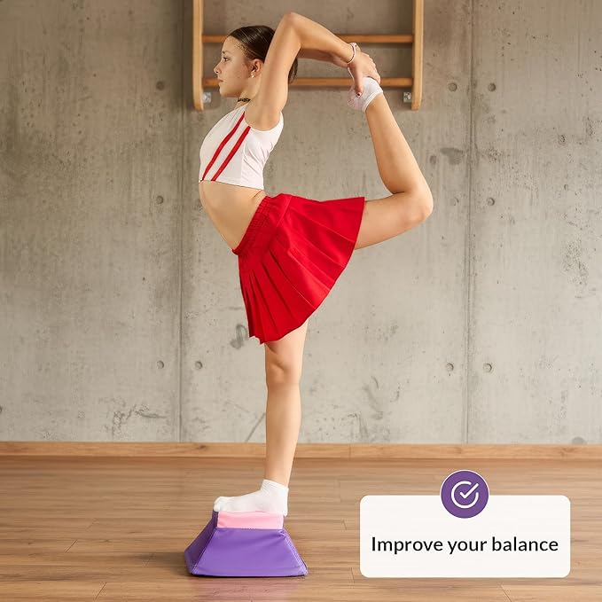Stunt Trainer Stand for Cheerleading | Portable Cheer Balance Trainer | Stunting Flyer Practice Platform | Lightweight Gymnastics Balance Block | Cheerleading Equipment for Safe Skill Training