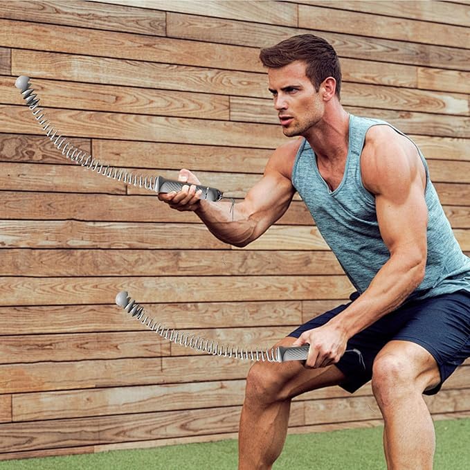 Battle Ropes for Home Gym – High Resistance Fitness Equipment for Weight Strength Training, Wireless Battle Rope for Home Gym, for Cardio Speed Bodybuilding and