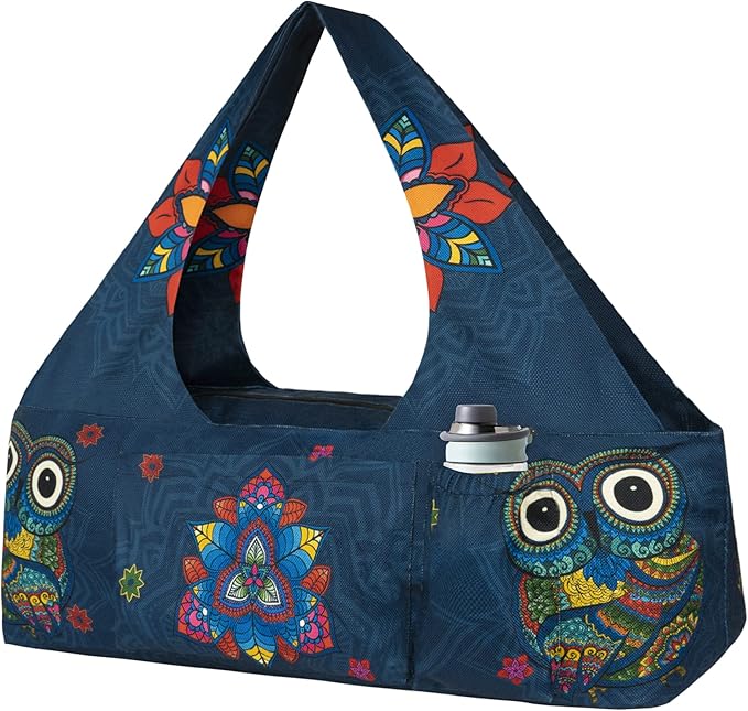 Yoga Mat Bag - Large Yoga Bag with Yoga Mat Strap, Zipper and Pockets - Yoga Bags and Carriers Fits All Your Stuff - Personalized Yoga Mat Bags for Women Fits Most Size Mats