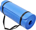 BalanceFrom 71x24 Inches Extra Thick Yoga Mat 1-Inch High-Density Foam – Roll-Up Exercise Pad with Double-Sided Non-Slip Surface and Carrying Strap for Pilates and Home Workouts, Multiple Colors