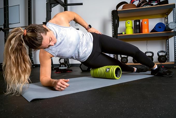 TRIGGERPOINT Performance Therapy Grid Foam Roller for Exercise, Deep Tissue Massage and Muscle Recovery, Original (13-Inch), Lime