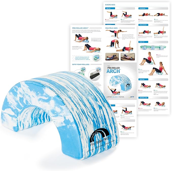 OPTP PRO-Roller Arch - Foam Roller Support and Positioning Tool – Use with 6-Inch Diameter Large Foam Rollers, A Short or Half Round Foam Roller