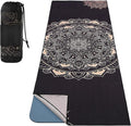 MoKo Hot Yoga Towel, Non-Slip Yoga Mat Towel with Grip Dots, 74.4"×27.3" Yoga Mat Cover for Pilates, Fitness, Meditation, Swimming Pool, Beach, Travel Yoga Mat with Corner Pockets