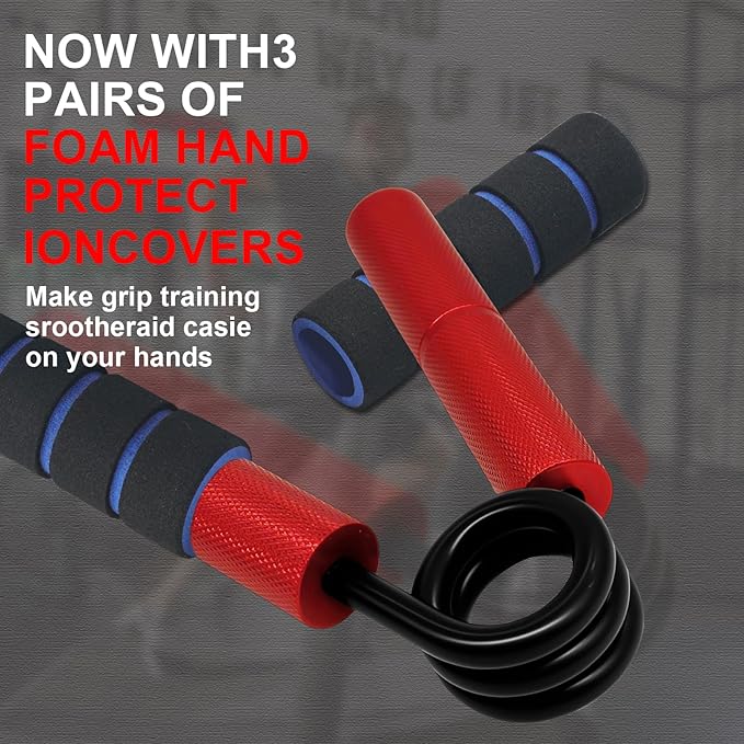 Grip Strength Trainer Set,50-300LB Hand Grip Strengthener,Hand Forearm strengthener 6 Pack, Workout equipment,Strength Training Exercisefor Hand Arm Forearm Wrist Finger