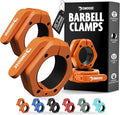 DMoose Fitness Barbell Clips 2 Inch (Pair) - Quick Release Olympic Barbell Clamps & Collars with Anti Slip TPR Grip for Secure Weightlifting and Powerlifting - Weight Clips for Bars at Home or Gym