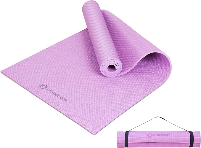 Primasole Yoga Mat with Carry Strap for Yoga Pilates Fitness and Floor Workout at Home and Gym Non-slip 9 colors