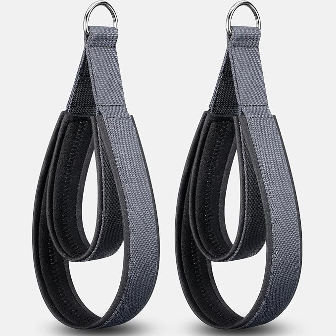 TOBWOLF Pilates Straps - Double Loop D-Ring Straps for Reformer, Padded, Home Gym Workout