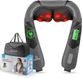 COMFIER Cordless Neck Massager with Heat, Back Massager for Pain Relief deep Tissue, 3D Shiatsu Neck Shoulder Massage with Carry Bag, White Elephant Gift for Adult