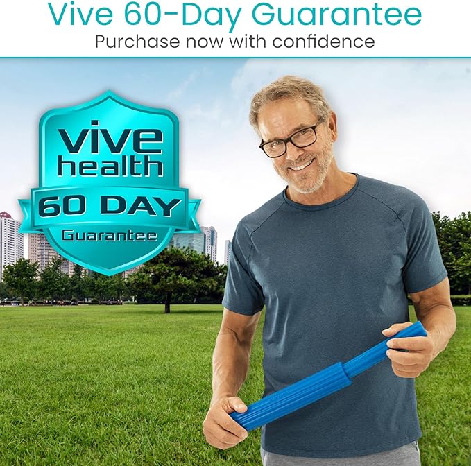 Vive Flex Therapy Bars (3 Pack) - Twist Resistance Hand Grip Strength Trainer for Injury Recovery, Tennis Elbow, Golfers, Tendonitis Pain - Weighted Strengthening Multi Pack