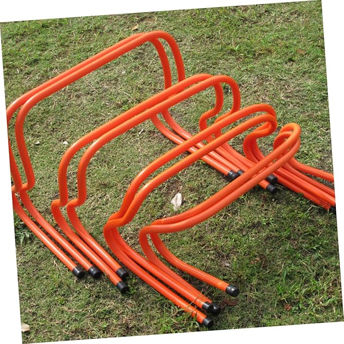 FUOYLOO 2pcs Professional Speed Hurdles Plastic Agility Training Equipment Wear-Resistant 15cm High for Soccer Football Track Field Exercises