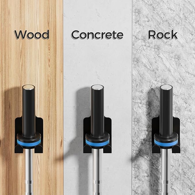 Barbell Wall Holder,Olympic Hanger,Garage Gym Bar Wall Rack,Vertical Barbell Mount Rack,Space Saving Commercial or Home Gym Accessory,Holds Under 33mm Bar Size