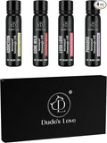 Organic Sensual Safe to Lick Body Massage Oils for Couples - Gift Set Romantic Date Night – Non Greasy No-Stain Fractionated Coconut Oil Quick Absorbing Smooth Glide Trial Pack of 4-120 ML/4 Fl Oz