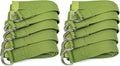 Sunshine Yoga 10-Pack Yoga Strap, 8-Foot Yoga Straps With Anti-Slip D-Ring Buckle, Adjustable Leg Stretching Strap, Exercise Stretch Strap for Muscle and Hamstring Stretch