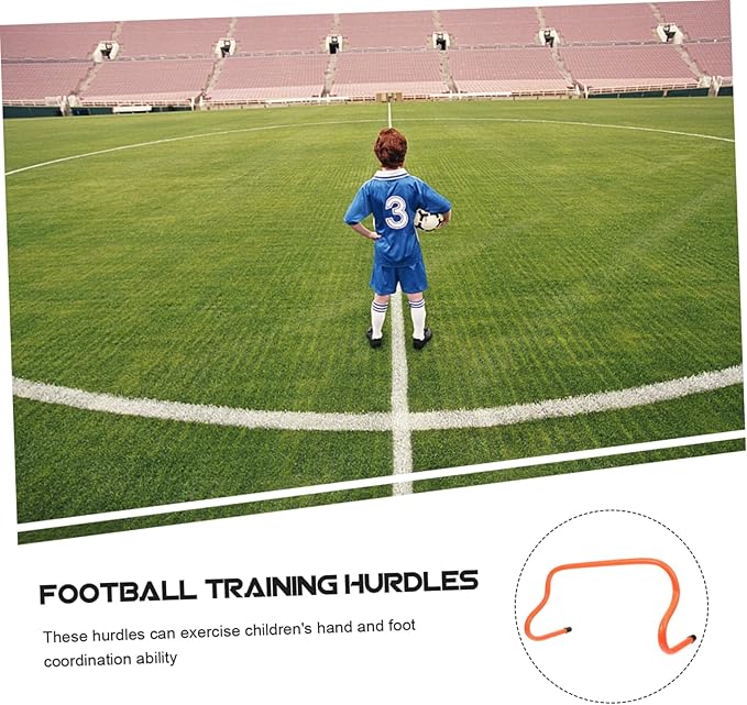 TOYANDONA 5pcs Football Hurdles for Agility Training Weatherproof Speed Barriers High for Outdoor Soccer Practice Skills and Strength