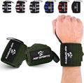 AQF Wrist Wraps for Weightlifting - USPA & IPL Approved 18" Gym Wrist Support with Thumb Loop - Heavy Duty Lifting Wrist Straps for Fitness, Workout, Powerlifting, & Bodybuilding (Pair)