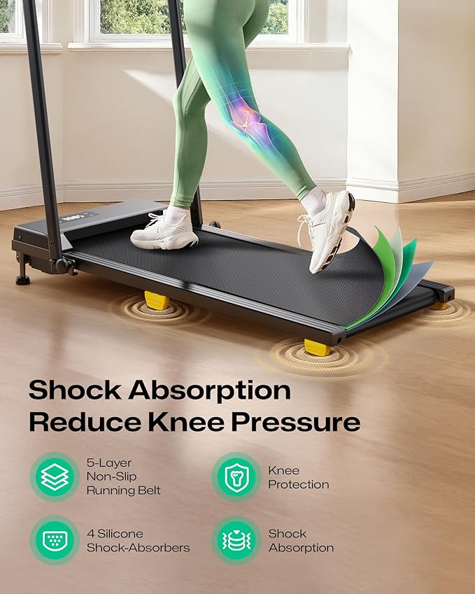 UREVO Walking Pad with Incline, Portable Under Desk Treadmill, 2.5 HP Walking Treadmill Pad for Home and Office, Walking Jogging Running Machine with Remote Control and LED Display