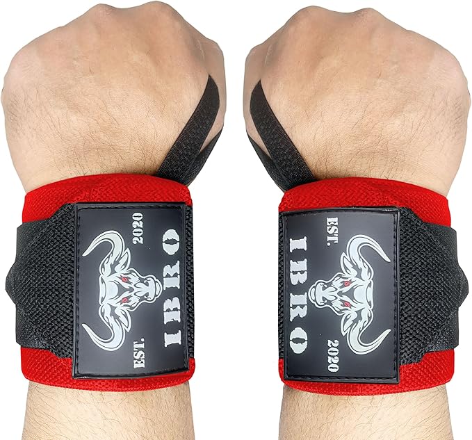IBRO Weightlifting Wrist Wraps,18” or 24” Premium Wrist Support, Avoid Injury, Best Wrap for Powerlifting, Weightlifting, Gym Workouts, Strength Training, Cross Training for Men & Women