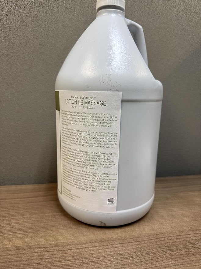 Master Massage Massage Unscented Lotion for Massage Therapy - 1 Gallon - 100% Natural, Skin-Nourishing Formula, Ideal for Professionals and Home Use, Pack of 4