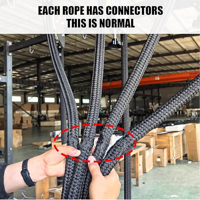 Endless Rope Trainer,Adjustable Resistance Trainer Machine, Suspension Endless Rope Pulley System,Closed-Loop Nylon Rope,Home Gym Equipment for Grip, Arms, Back and Body Coordination Exercises
